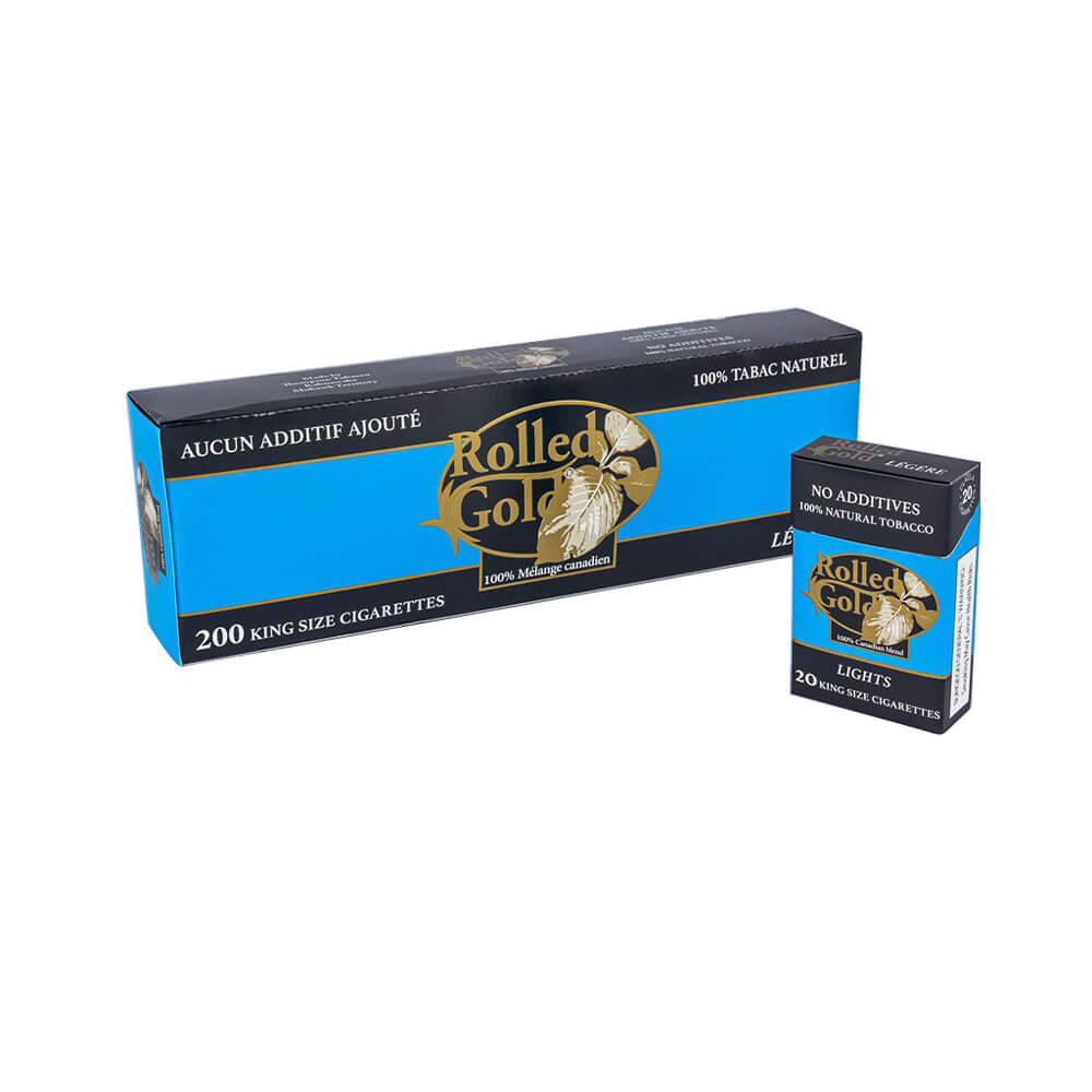 Rolled Gold Lights Cigarettes